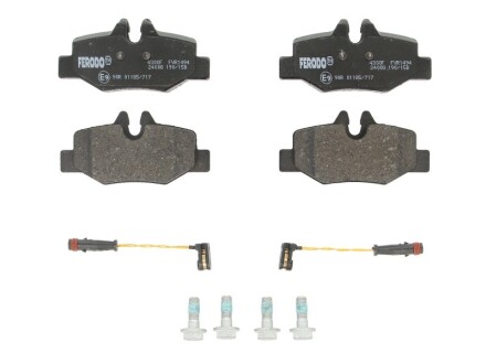 Комплект тормозных колодок, дисковый тормоз - (0004216210, 0014211010, 0034208120) FERODO FVR1494