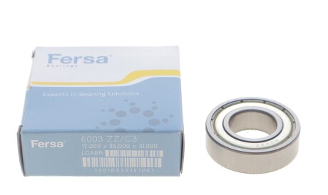 Фото 2 - Подшипник ступицы FERSA 6003 ZZ/C3 (6003ZZC3)