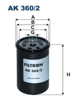 Повітряний фільтр - FILTRON AK360/2