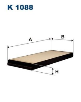 Фильтр, воздух во внутренном пространстве - FILTRON K1088