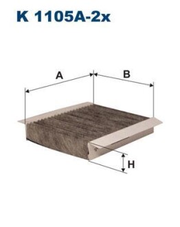 Фильтр, воздух во внутренном пространстве - (6001073277, 77366431) FILTRON K1105A-2X