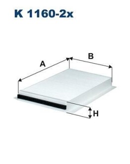 Фильтр, воздух во внутренном пространстве - FILTRON K1160-2X