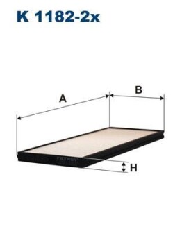 Фильтр, воздух во внутренном пространстве - FILTRON K1182-2X