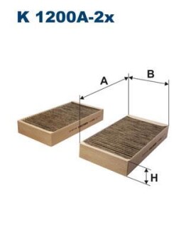 Фильтр, воздух во внутренном пространстве - (1648300218, A1648300218) FILTRON K1200A-2X