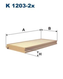 Фильтр, воздух во внутренном пространстве - (0K2FA6152XA, 0K2FA6152X) FILTRON K1203-2X