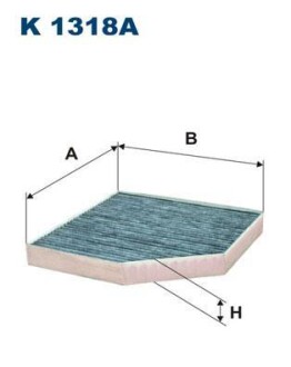 Фильтр, воздух во внутренном пространстве - (4H0819439) FILTRON K1318A (фото 1)