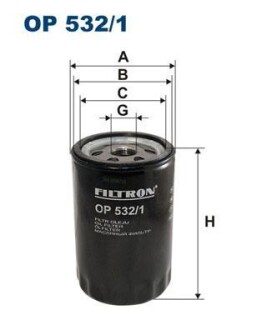 Масляный фильтр - (fl820s, 1119421, ca0214302a) FILTRON OP532/1 (фото 1)