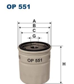 Масляный фильтр - FILTRON OP551