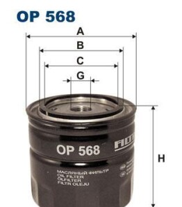 Масляный фильтр, Масляный фильтр, ступенчатая коробка передач - FILTRON OP568