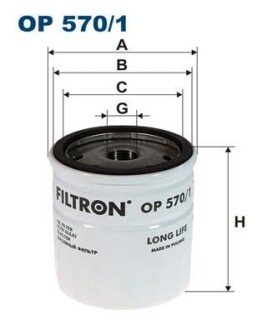 Масляный фильтр - FILTRON OP570/1