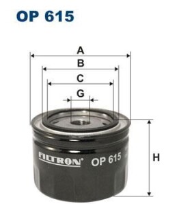 Масляный фильтр - FILTRON OP615