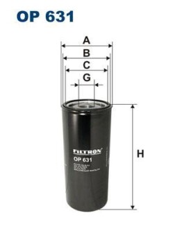 Масляний фільтр - FILTRON OP631