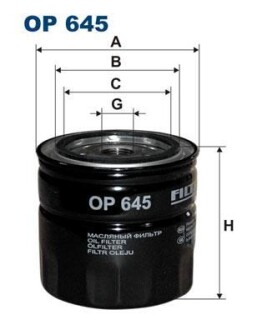 Масляний фільтр - FILTRON OP645