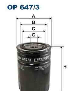 Масляный фильтр - FILTRON OP647/3