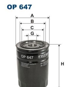 Фильтр масла - (1160024, 1173481, 1902135) FILTRON OP 647