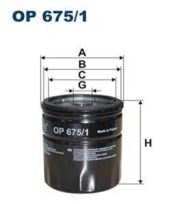 Масляный фильтр - (1449182, 6M346731AA, WE0114302) FILTRON OP675/1