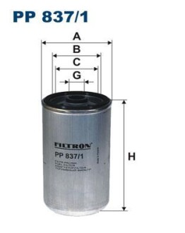 Паливний фільтр - FILTRON PP837/1