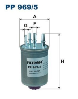 Filtr paliwa jaguar - (4R839155AA, 4R839155AE, C2C22269) FILTRON PP9695