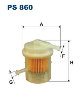 Топливный фильтр - (15410A78B00, 1541063B01, 15410A78B0000) FILTRON PS860