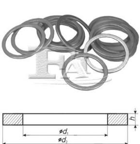 Уплотнительное кольцо - (007603008101, 07119963041, 0760305570009) Fischer Automotive One (FA1) 044.810.100 (фото 1)