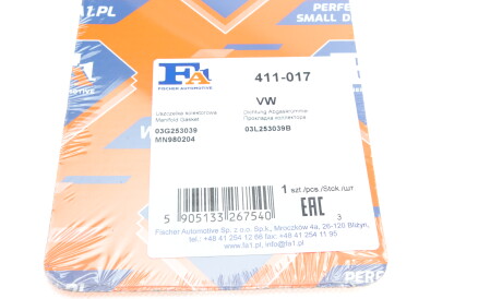 Фото 2 - Прокладка выпускного коллектора Fischer Automotive One (FA1) 411-017 (411017)