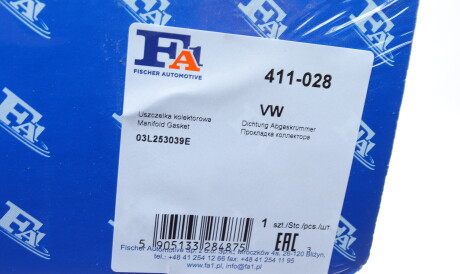 Фото 2 - Прокладка випускного колектора Fischer Automotive One (FA1) 411-028 (411028)