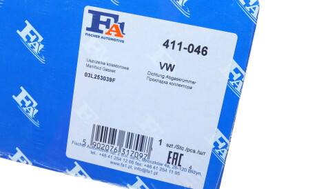 Фото 2 - Прокладка випускного колектора Fischer Automotive One (FA1) 411046