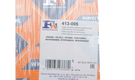 Фото 2 - Прокладка выпускного коллектора Fischer Automotive One (FA1) 413-005 (413005)