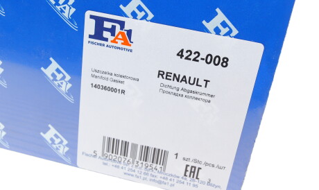 Фото 2 - Прокладка випускного колектора Fischer Automotive One (FA1) 422-008