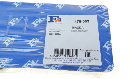 Фото 2 - Прокладка выпускного коллектора Fischer Automotive One (FA1) 478-003 (478003)
