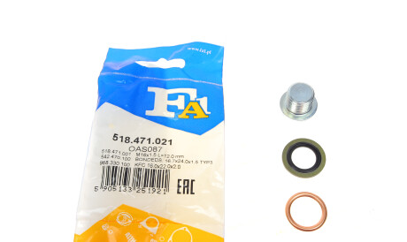 Пробка піддону + ущільнювач FA1 - (093198205, 110265505R, 1112800Q0A) Fischer Automotive One (FA1) 518.471.021