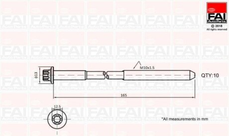 Комплект болтов - Fischer Automotive One (FA1) B1465