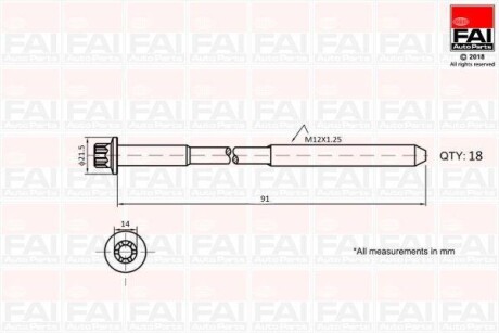 Комплект болтов - Fischer Automotive One (FA1) B2101