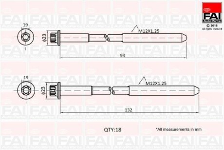 Комплект болтов - (0K55110136, 0K55110136X8, 0K55110137X10) Fischer Automotive One (FA1) B2201