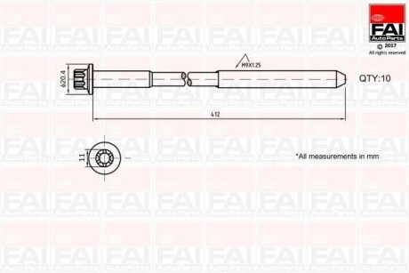 Комплект болтов головки цилидра - (wan2293l) Fischer Automotive One (FA1) B292