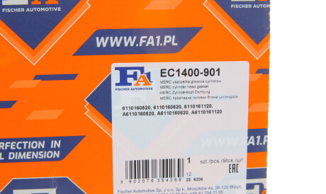 Фото 2 - Прокладка ГБК блока циліндрів Fischer Automotive One (FA1) EC1400-901