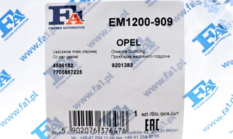 Фото 2 - Прокладка Fischer Automotive One (FA1) EM1200-909 (EM1200909)
