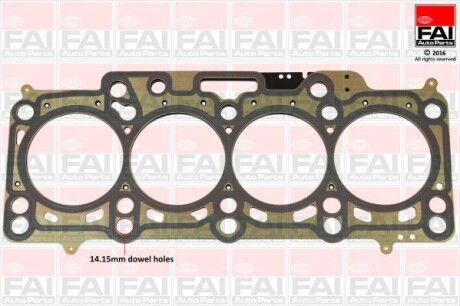 Fai прокладка головки двигуна vw 1.6tdi (2 карба) - Fischer Automotive One (FA1) HG1663A