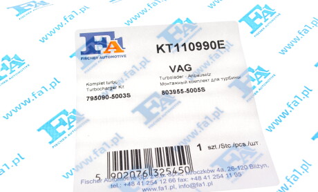 Фото 7 - Ремкомплект турбіни Fischer Automotive One (FA1) KT110990E