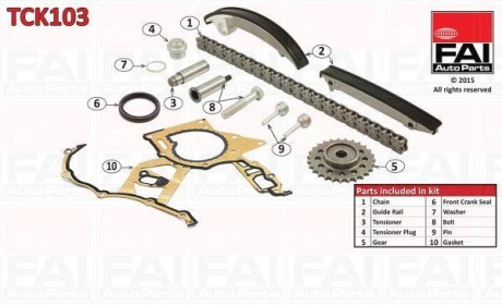 Комплект цели привода распредвала - Fischer Automotive One (FA1) TCK103