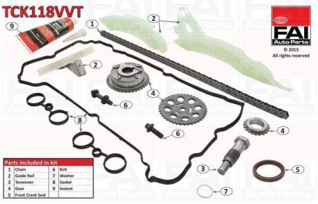 Цепь привода распредвала - Fischer Automotive One (FA1) TCK118VVT