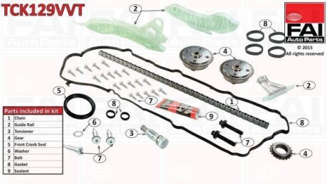 Цепь привода распредвала - Fischer Automotive One (FA1) TCK129VVT