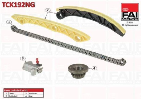 Zestaw rozrzadu honda civic 1.8 01-12 - Fischer Automotive One (FA1) TCK192NG