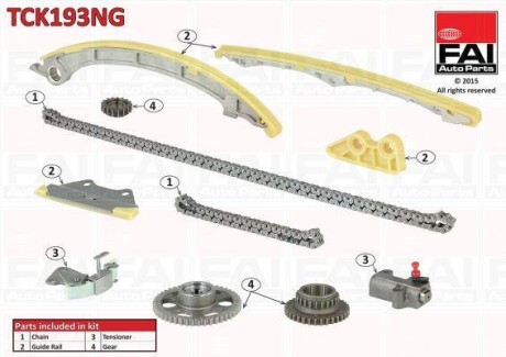 Zestaw rozrzadu honda accord viii 2.4 i 08- - (13441PNA004, 13441R40A01) Fischer Automotive One (FA1) TCK193NG