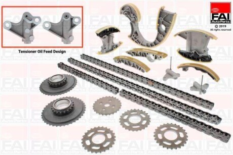 Комплект цепи привода распредвала - (059109229J, 059109229K, 059109229L) Fischer Automotive One (FA1) TCK233NG (фото 1)