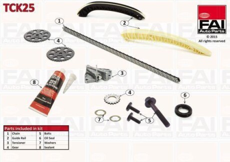 Комплект цели привода распредвала - (03E109229A, 03E109229AS2) Fischer Automotive One (FA1) TCK25