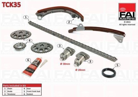 Цепь привода распредвала - Fischer Automotive One (FA1) TCK35