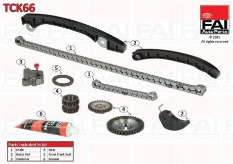 Комплект цели привода распредвала - (130C12345R, 130283RA0A, 13028ED000) Fischer Automotive One (FA1) TCK66