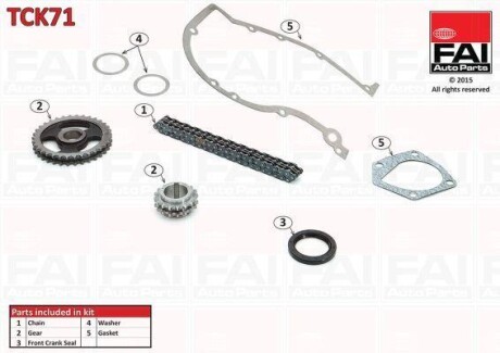 Комплект цели привода распредвала - (047198026, 47198026) Fischer Automotive One (FA1) TCK71