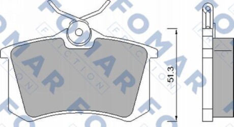 Комплект тормозных колодок - FOMAR FO448181